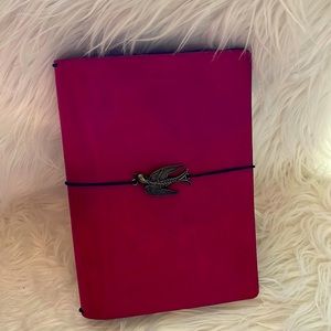 Burgundy Red Hard LeatherTravel Notebook 4 Strand